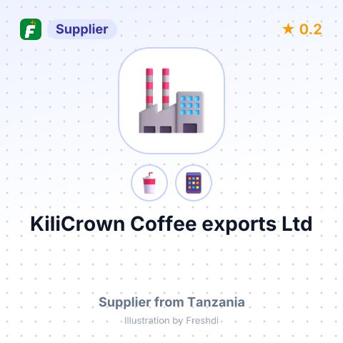 KiliCrown Coffee exports Ltd – summary card, no photo uploaded yet
