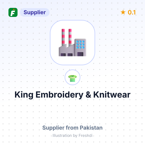 King Embroidery & Knitwear – summary card, no photo uploaded yet