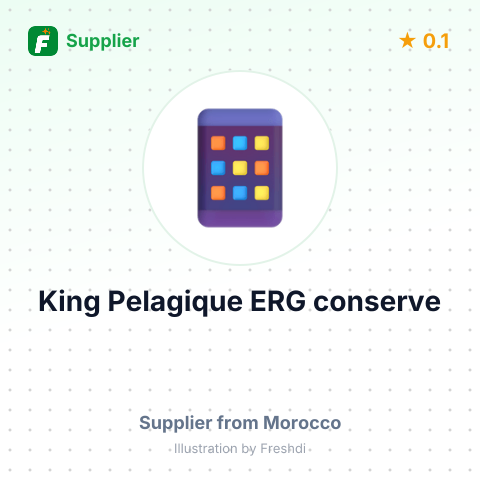 King Pelagique ERG conserve – summary card, no photo uploaded yet