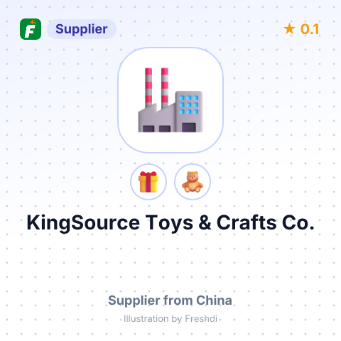 KingSource Toys & Crafts Co. – summary card, no photo uploaded yet