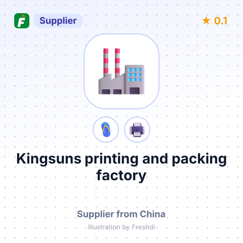 Kingsuns printing and packing factory – summary card, no photo uploaded yet