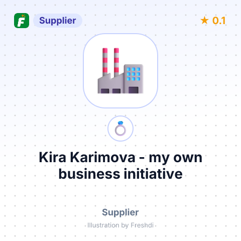 Kira Karimova - my own business initiative – summary card, no photo uploaded yet
