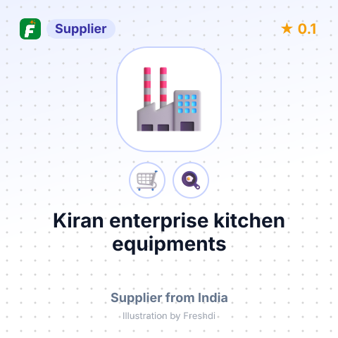 Kiran enterprise kitchen equipments – summary card, no photo uploaded yet