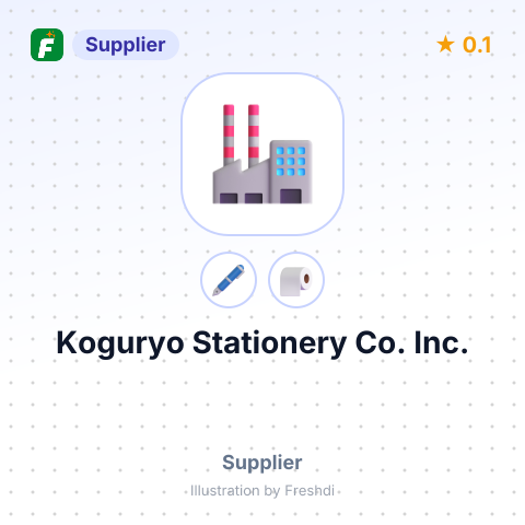Koguryo Stationery Co., Inc. – summary card, no photo uploaded yet