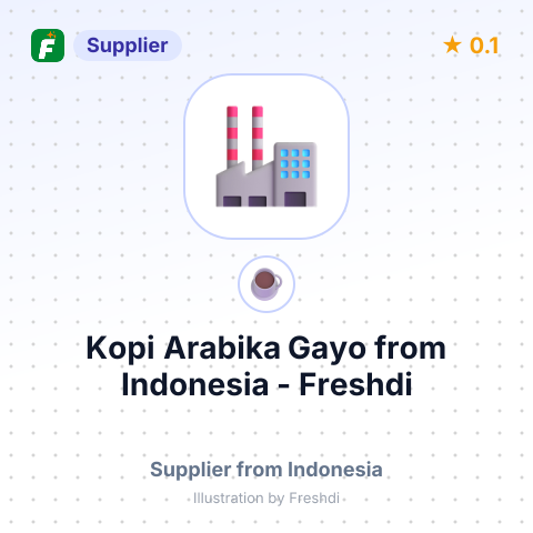 Kopi Arabika Gayo  – summary card, no photo uploaded yet