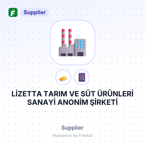 LİZETTA TARIM VE SÜT ÜRÜNLERİ SANAYİ ANONİM ŞİRKETİ – summary card, no photo uploaded yet