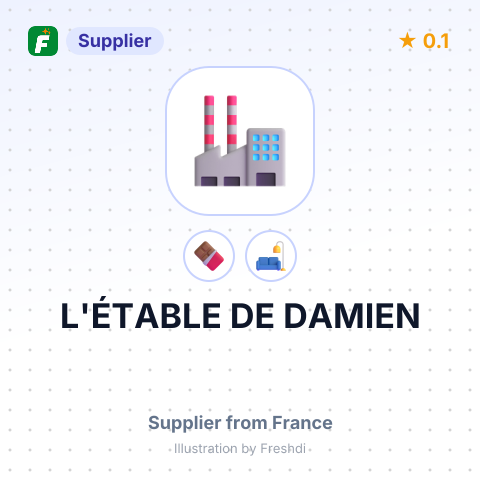 L'ÉTABLE DE DAMIEN – summary card, no photo uploaded yet