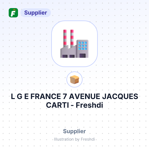 L G E FRANCE 7 AVENUE JACQUES CARTI – summary card, no photo uploaded yet