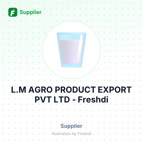 L.M AGRO PRODUCT EXPORT PVT LTD – summary card, no photo uploaded yet