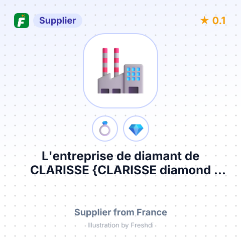 L'entreprise de diamant de CLARISSE {CLARISSE diamond company} – summary card, no photo uploaded yet