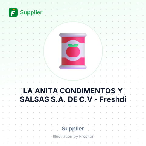 LA ANITA CONDIMENTOS Y SALSAS S.A. DE C.V – summary card, no photo uploaded yet