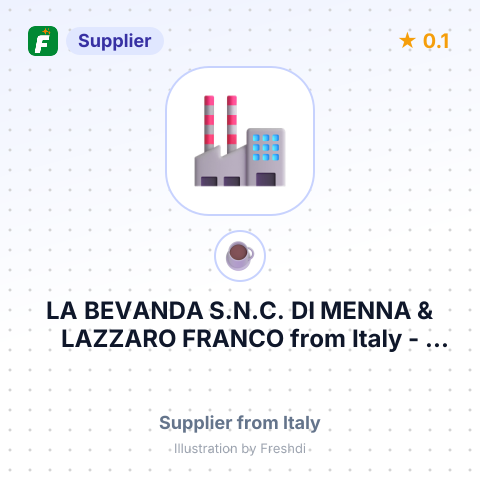 LA BEVANDA S.N.C. DI MENNA & LAZZARO FRANCO – summary card, no photo uploaded yet