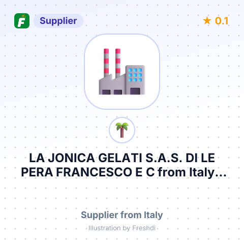 LA JONICA GELATI S.A.S. DI LE PERA FRANCESCO E C – summary card, no photo uploaded yet