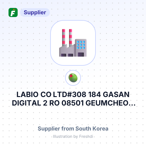 LABIO CO LTD#308 184 GASAN DIGITAL 2 RO 08501 GEUMCHEON GU SEOULKOREA – summary card, no photo uploaded yet