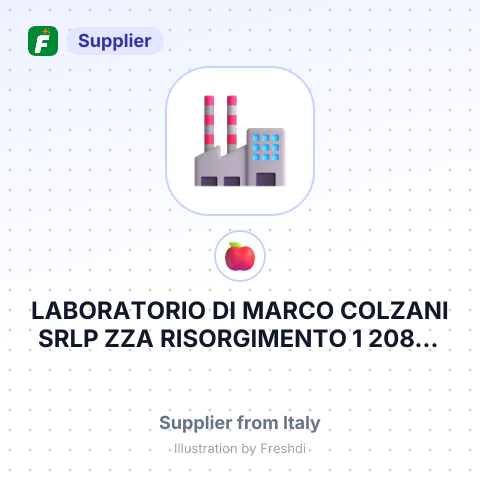 LABORATORIO DI MARCO COLZANI SRLP ZZA RISORGIMENTO 1 20841 CARATE B ZA MB ITALY – summary card, no photo uploaded yet