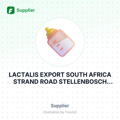 LACTALIS EXPORT SOUTH AFRICA STRAND ROAD STELLENBOSCH SOUTH AFRICA – summary card, no photo uploaded yet