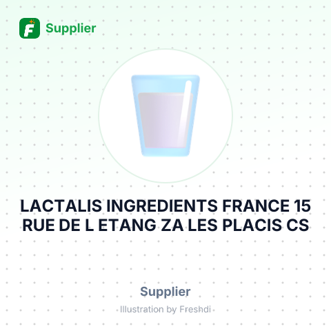 LACTALIS INGREDIENTS FRANCE 15 RUE DE L ETANG ZA LES PLACIS CS – summary card, no photo uploaded yet