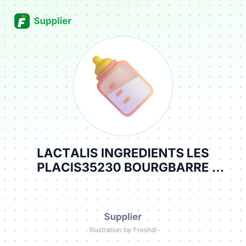 LACTALIS INGREDIENTS LES PLACIS35230 BOURGBARRE FRANCE – summary card, no photo uploaded yet