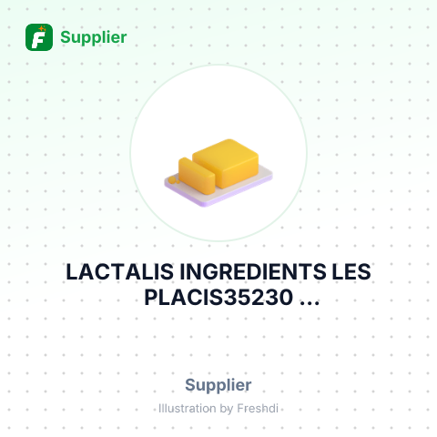 LACTALIS INGREDIENTS LES PLACIS35230 BOURGBARREFRANCEEIN – summary card, no photo uploaded yet