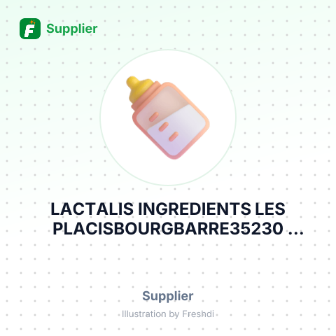 LACTALIS INGREDIENTS LES PLACISBOURGBARRE35230 FRANCE1 – summary card, no photo uploaded yet