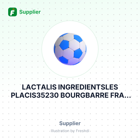 LACTALIS INGREDIENTSLES PLACIS35230 BOURGBARRE FRA – summary card, no photo uploaded yet