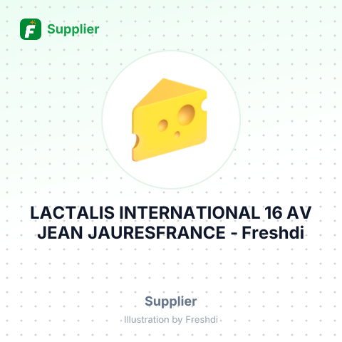 LACTALIS INTERNATIONAL 16 AV JEAN JAURESFRANCE – summary card, no photo uploaded yet