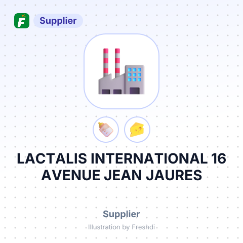 LACTALIS INTERNATIONAL 16 AVENUE JEAN JAURES – summary card, no photo uploaded yet