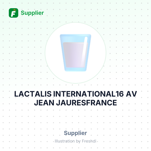 LACTALIS INTERNATIONAL16 AV JEAN JAURESFRANCE – summary card, no photo uploaded yet