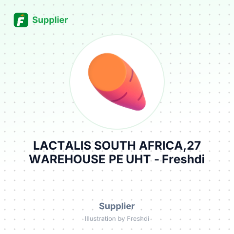 LACTALIS SOUTH AFRICA,27 WAREHOUSE PE UHT – summary card, no photo uploaded yet