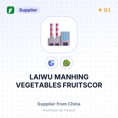 LAIWU MANHING VEGETABLES FRUITSCOR – summary card, no photo uploaded yet