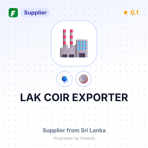 LAK COIR EXPORTER – summary card, no photo uploaded yet