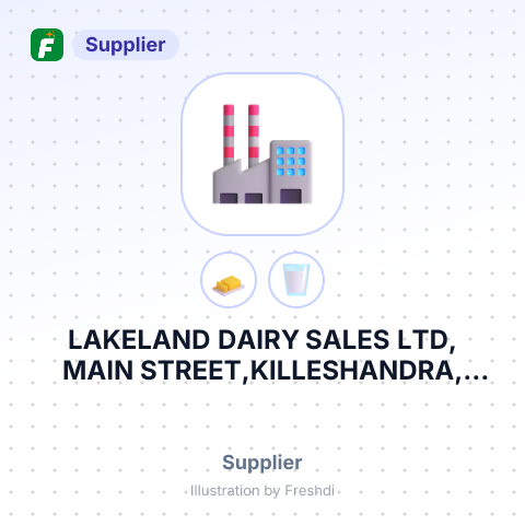 LAKELAND DAIRY SALES LTD, MAIN STREET,KILLESHANDRA, COUNTRY CAVAN, IRELAND. – summary card, no photo uploaded yet
