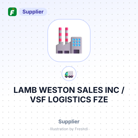 LAMB WESTON SALES INC / VSF LOGISTICS FZE – summary card, no photo uploaded yet