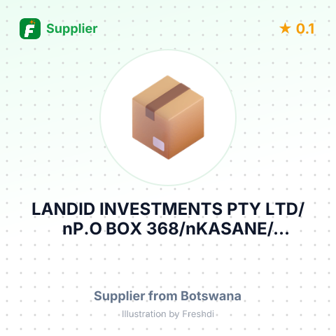 LANDID INVESTMENTS PTY LTD/nP.O BOX 368/nKASANE/nBOTSWANA – summary card, no photo uploaded yet