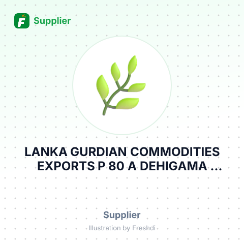 LANKA GURDIAN COMMODITIES EXPORTS P 80 A DEHIGAMA MURUTALAWA EXP ONLY TSO- EREG DDC RMU ORDER – summary card, no photo uploaded yet