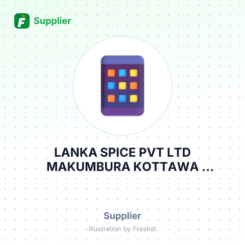 LANKA SPICE PVT LTD MAKUMBURA KOTTAWA PANNIPTIYA DDC RMU ORDER – summary card, no photo uploaded yet