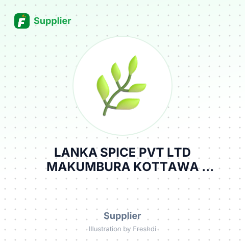 LANKA SPICE PVT LTD MAKUMBURA KOTTAWA PANNIPTIYA TSO- RMU REG DDC RMU ORDER – summary card, no photo uploaded yet