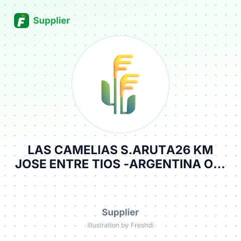 LAS CAMELIAS S.ARUTA26 KM JOSE ENTRE TIOS -ARGENTINA O/B BELRDI FOODSTRADING – summary card, no photo uploaded yet