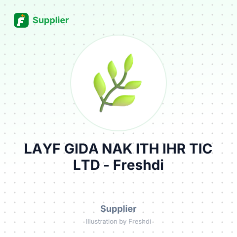 LAYF GIDA NAK ITH IHR TIC LTD – summary card, no photo uploaded yet