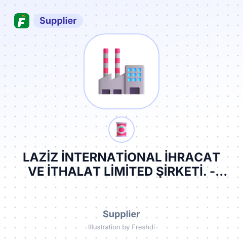 LAZİZ İNTERNATİONAL İHRACAT VE İTHALAT LİMİTED ŞİRKETİ. – summary card, no photo uploaded yet