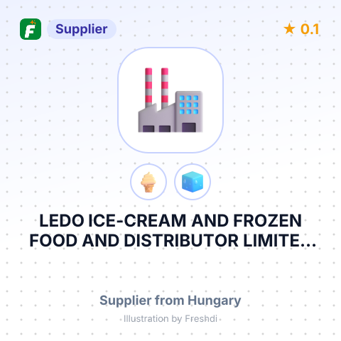 LEDO ICE-CREAM AND FROZEN FOOD AND DISTRIBUTOR LIMITED LIABILITY COMPANY LEDO LTD. – summary card, no photo uploaded yet