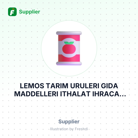 LEMOS TARIM URULERI GIDA MADDELLERI ITHALAT IHRACAT SANAYI VE TICARET LIMITED – summary card, no photo uploaded yet