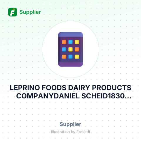 LEPRINO FOODS DAIRY PRODUCTS COMPANYDANIEL SCHEID1830 WEST – summary card, no photo uploaded yet