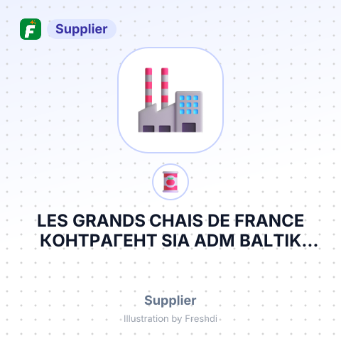 LES GRANDS CHAIS DE FRANCE КОНТРАГЕНТ SIA ADM BALTIK TRANZITS – summary card, no photo uploaded yet