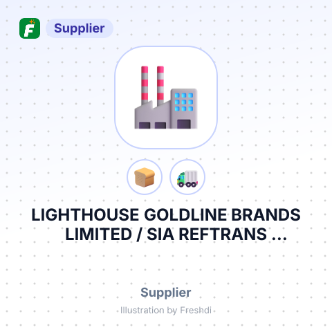 LIGHTHOUSE GOLDLINE BRANDS LIMITED / SIA REFTRANS LOGISTICS CIEDRI , LATVIA / – summary card, no photo uploaded yet