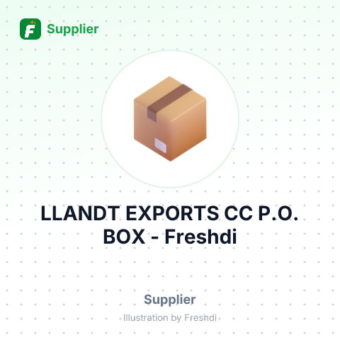 LLANDT EXPORTS CC P.O. BOX – summary card, no photo uploaded yet