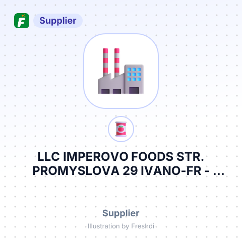 LLC IMPEROVO FOODS STR. PROMYSLOVA 29 IVANO-FR – summary card, no photo uploaded yet