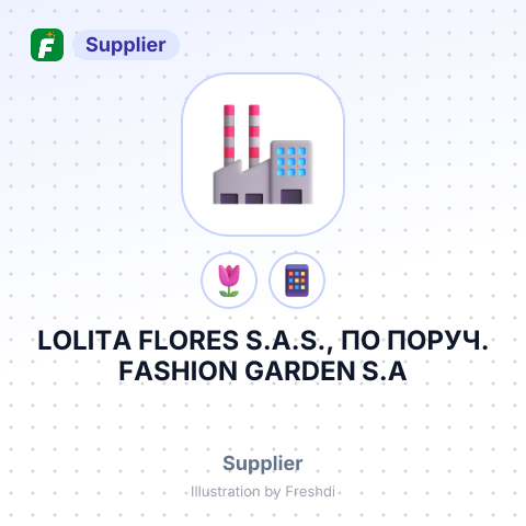 LOLITA FLORES S.A.S., ПО ПОРУЧ. FASHION GARDEN S.A – summary card, no photo uploaded yet