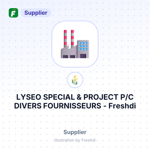 LYSEO SPECIAL & PROJECT P/C DIVERS FOURNISSEURS – summary card, no photo uploaded yet
