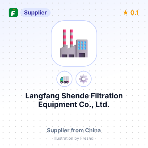 Langfang Shende Filtration Equipment Co., Ltd. – summary card, no photo uploaded yet